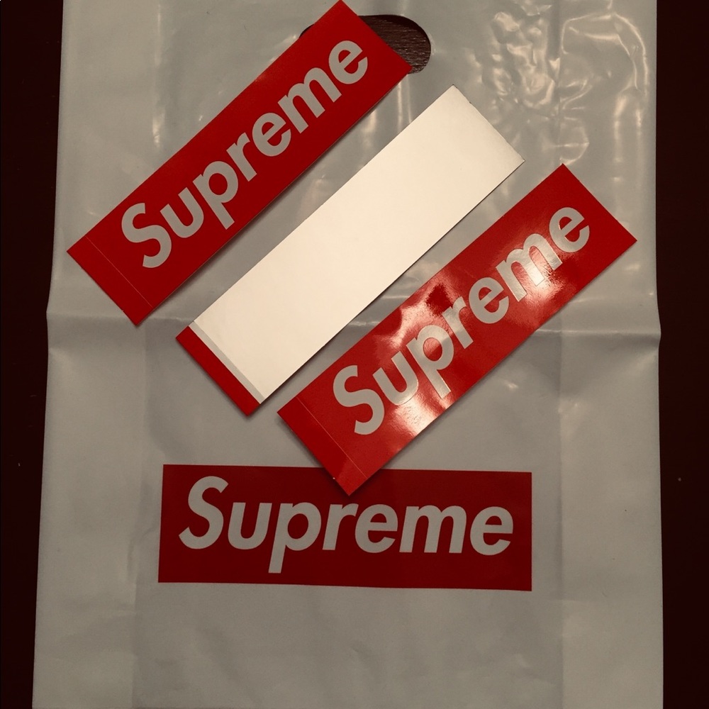 Authentic Supreme Bag and Stickers